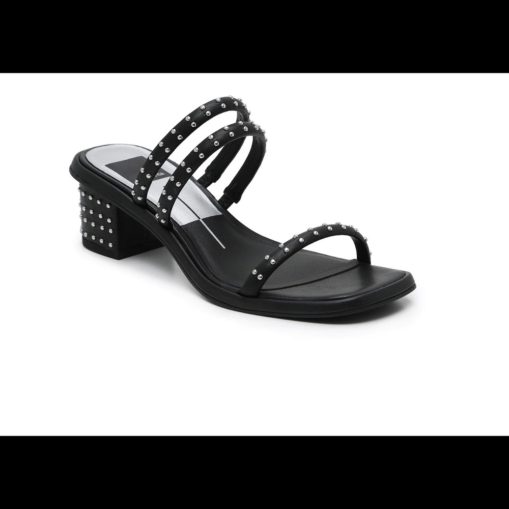Dolce Vita Black Studded Stella Rye Sandals Size 7